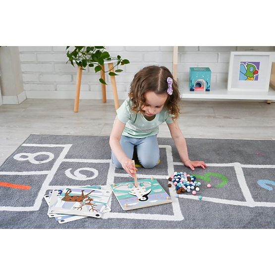 Puzzle con palline Acchiappa e assembla animali artici