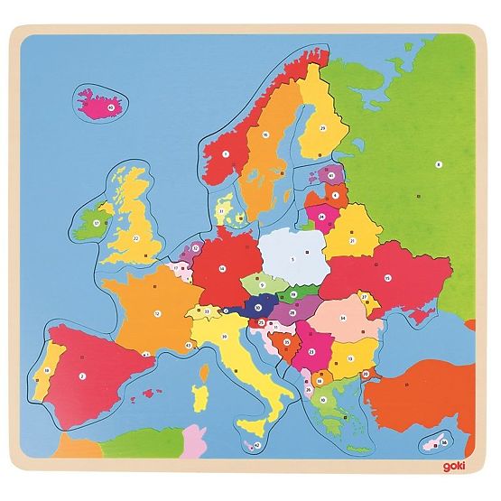 Puzzle educativo Mappa d'Europa - puzzle in legno