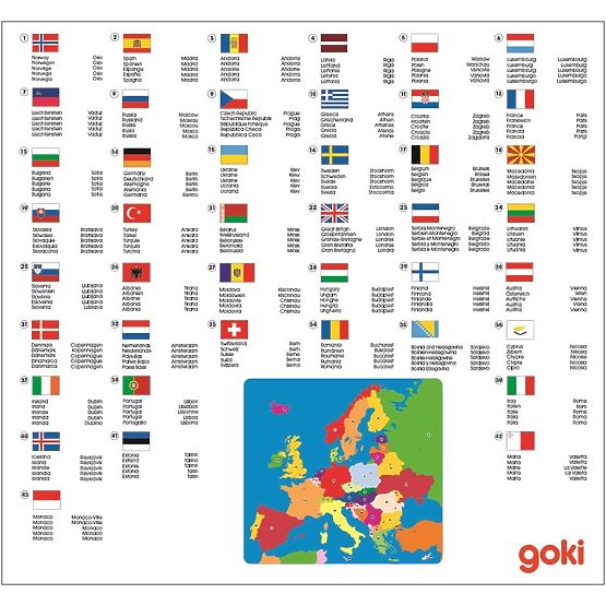 Puzzle educativo Mappa d'Europa - puzzle in legno