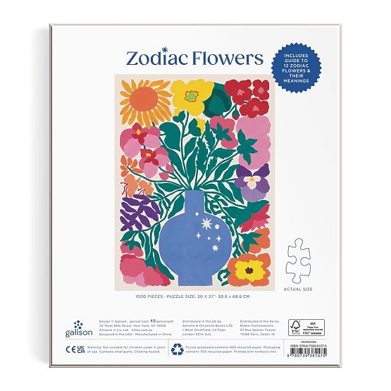Puzzle Galison Fiori dello Zodiaco 1000 pezzi