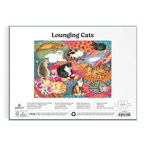 Puzzle Galison Gatti Pigri 1000 Pezzi