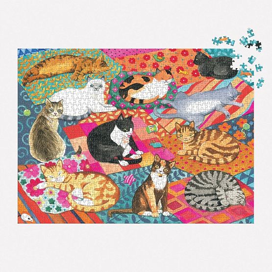 Puzzle Galison Gatti Pigri 1000 Pezzi