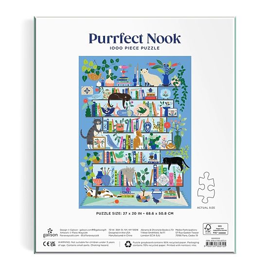 Puzzle Galison Libreria dei Gatti 1000 pezzi