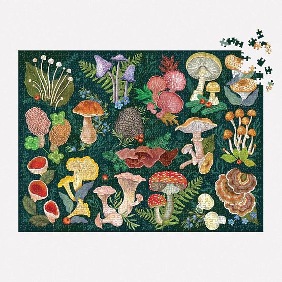 Puzzle Galison Mondo dei Funghi 1000 Pezzi