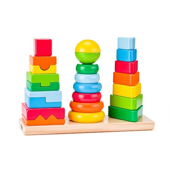 Puzzle geometrico 3 torri da costruire