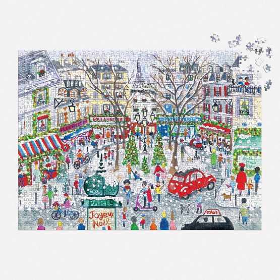Puzzle in lamina di Michael Storrings Natale a Parigi 1000 pezzi