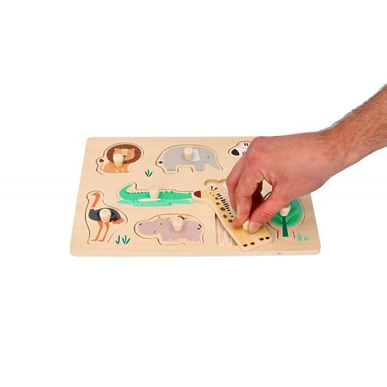 Puzzle in legno con maniglie Safari