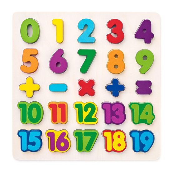 Puzzle in legno con numeri