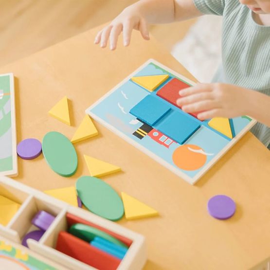 Puzzle in legno - Mosaico - colori e forme