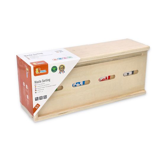 Puzzle in legno per imparare a differenziare i rifiuti