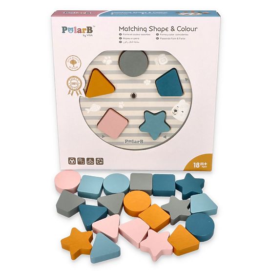 Puzzle in legno per ordinare forme e colori