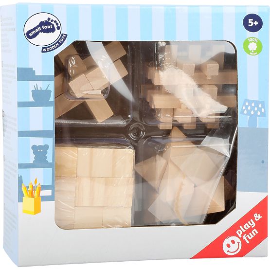 Puzzle in legno Small Foot set 4 pz