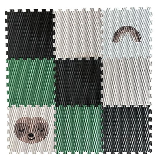 Puzzle in schiuma 9 pezzi - bradipo e arcobaleno