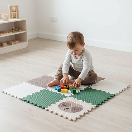 Puzzle in schiuma 9 pezzi - bradipo e arcobaleno