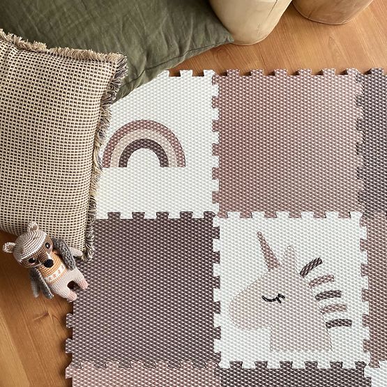 Puzzle in schiuma 9 pezzi - unicorno e arcobaleno