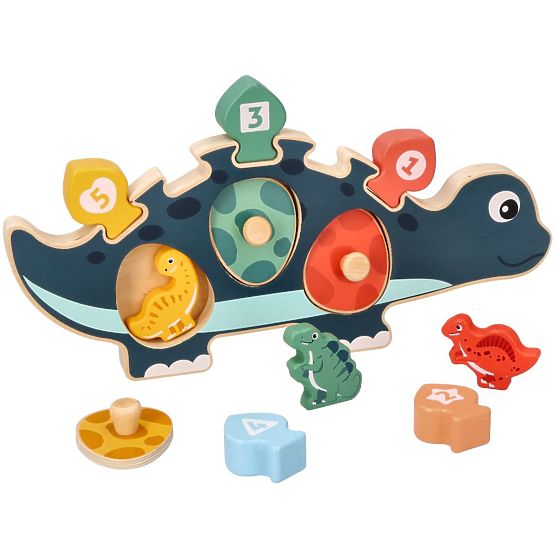 Puzzle mamma dinosauro con numeri