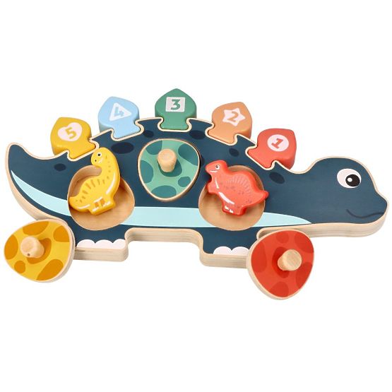 Puzzle mamma dinosauro con numeri