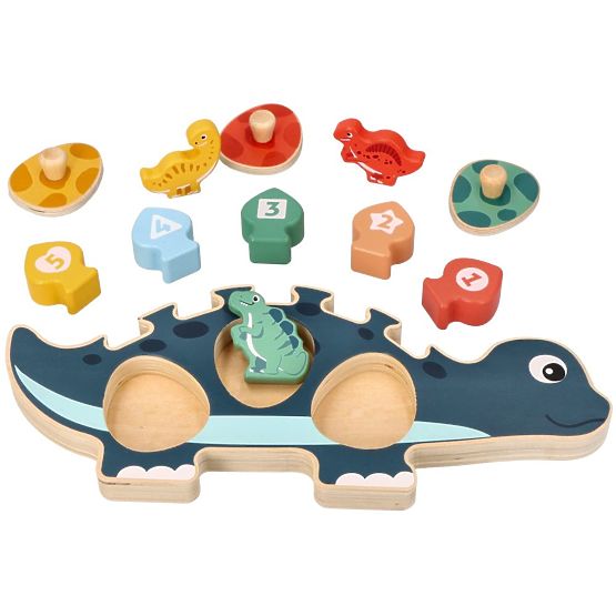 Puzzle mamma dinosauro con numeri