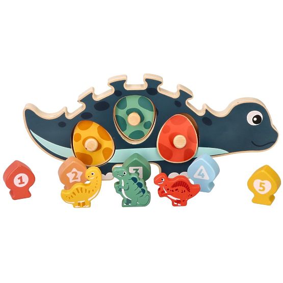 Puzzle mamma dinosauro con numeri