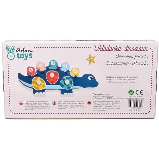 Puzzle mamma dinosauro con numeri