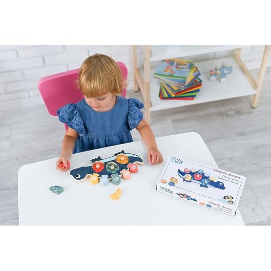 Puzzle mamma dinosauro con numeri