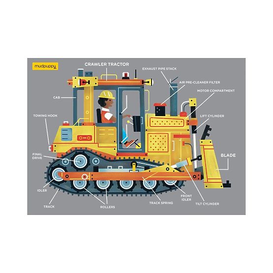 Puzzle Mudpuppy Bulldozer 48 pezzi
