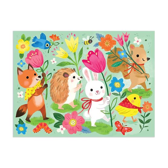 Puzzle Mudpuppy Corteo di Primavera in sacchetto di stoffa 36 pezzi