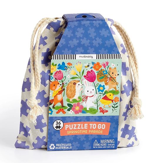 Puzzle Mudpuppy Corteo di Primavera in sacchetto di stoffa 36 pezzi