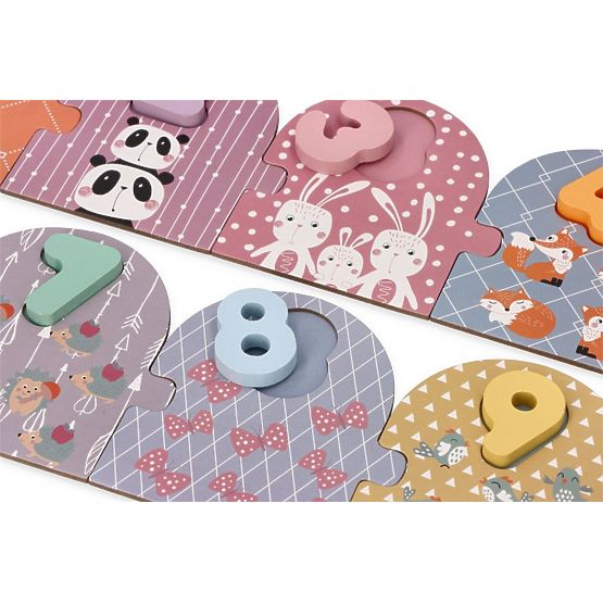 Puzzle per imparare a contare da 1 a 10
