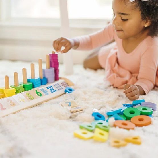 Puzzle per imparare a contare, forme e colori
