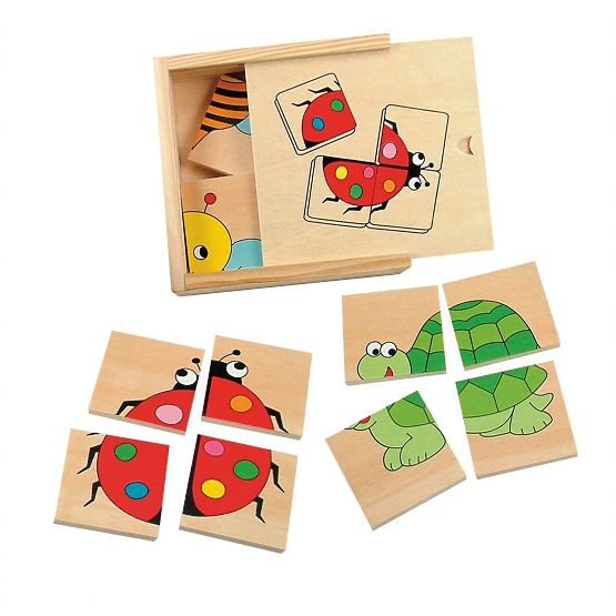 Puzzle piccoli animali - 4 pezzi.