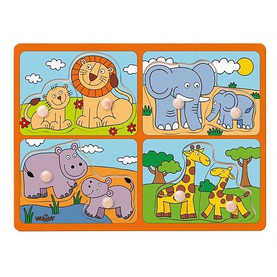 Puzzle Safari - Animali con cuccioli