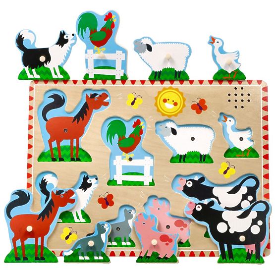 Puzzle sonoro - Animali della fattoria