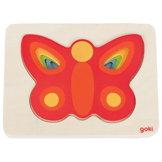 Puzzle stratificato con farfalle