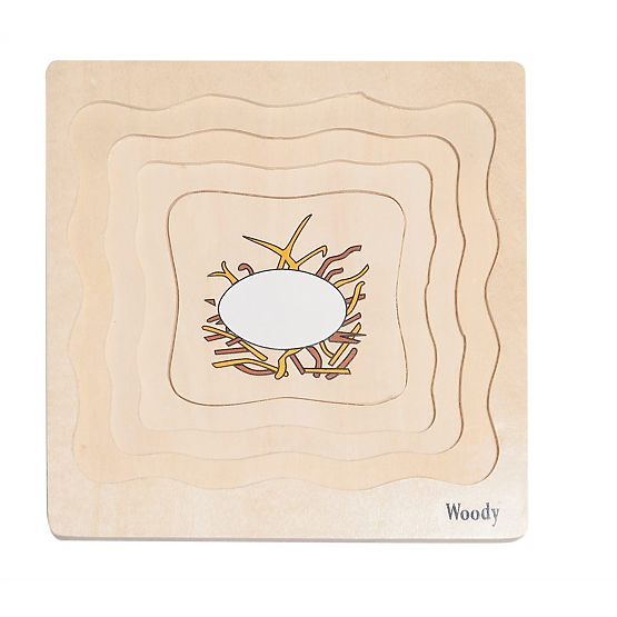 Puzzle stratificato sulla vita della gallina