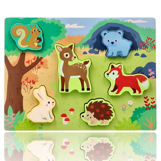 Puzzle tattile 3D Animali della foresta