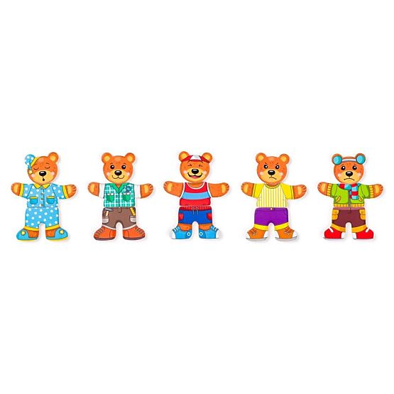 Puzzle Vesti la famiglia di orsi