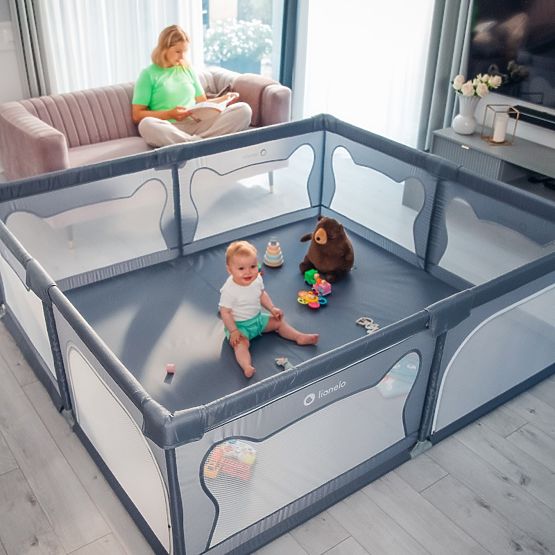 Recinto per bambini Willow XL - grigio