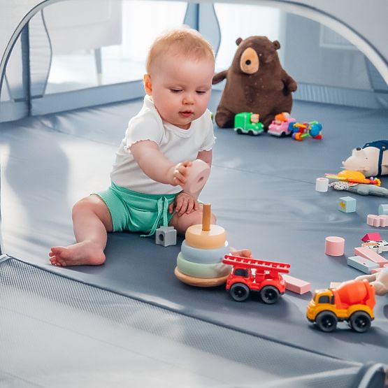 Recinto per bambini Willow XL - grigio