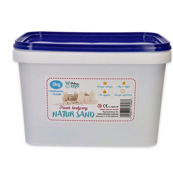 Sabbia cinetica da 3 kg con sabbiera gonfiabile e stampi