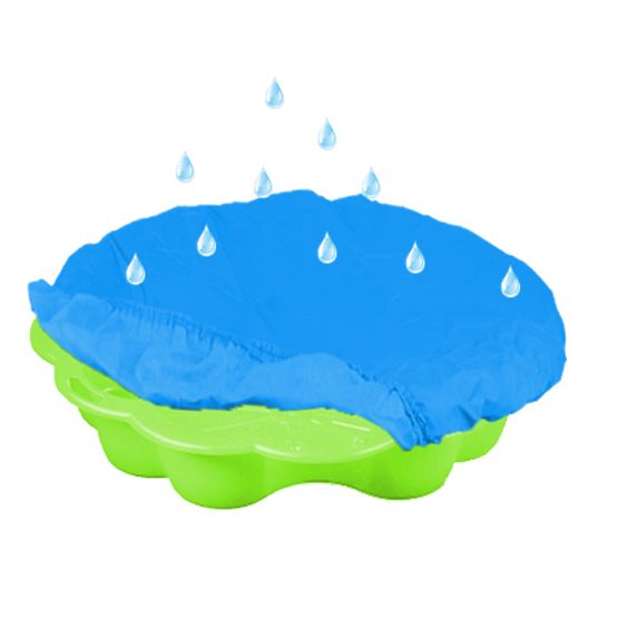 Sabbiera in plastica per bambini con telo - verde