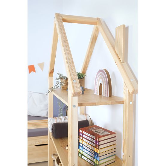 Scaffale a Mensole a Forma di Casetta FRANK - Naturale
