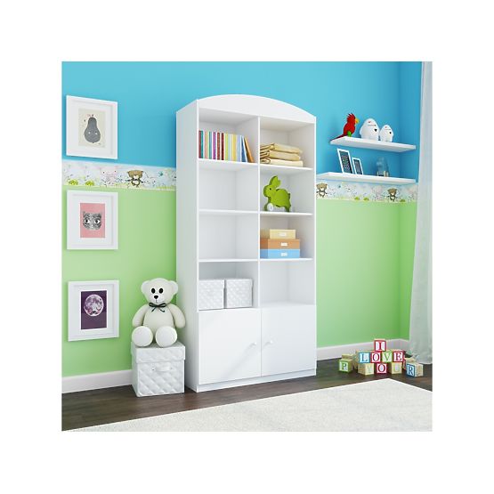 Scaffale con mensole Ourbaby - largo - bianco