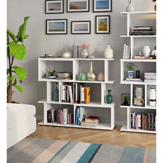 Scaffale con ripiani mini FIX - bianco