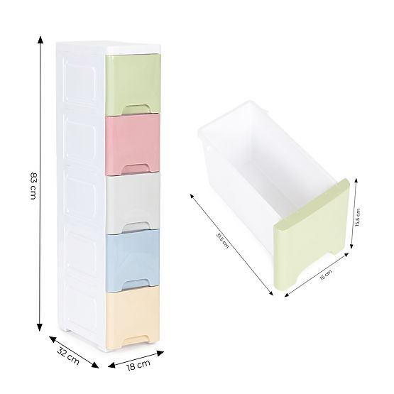 Scaffale con ruote Five small