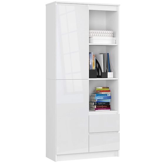 Scaffale da ufficio R 80 cm CLP R11 PK BIANCO / BIANCO LUCIDO