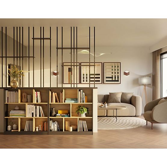 Scaffale Fiesta 8P ANTRACITE ROVERE ARTIGIANO