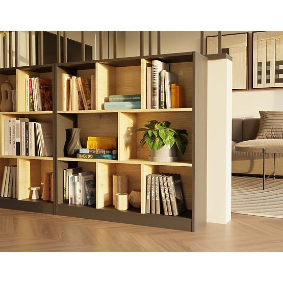 Scaffale Fiesta 8P ANTRACITE ROVERE ARTIGIANO