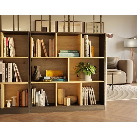 Scaffale Fiesta 8P ANTRACITE ROVERE ARTIGIANO