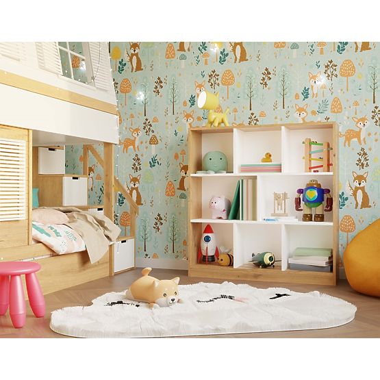 Scaffale Fiesta 8P ROVERE ARTISAN / BIANCO